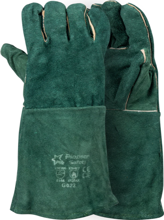 Econo Green Lined 35cm Welding Gauntlet