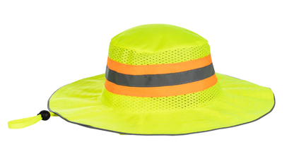 Brimmed Hat with Reflective Tape